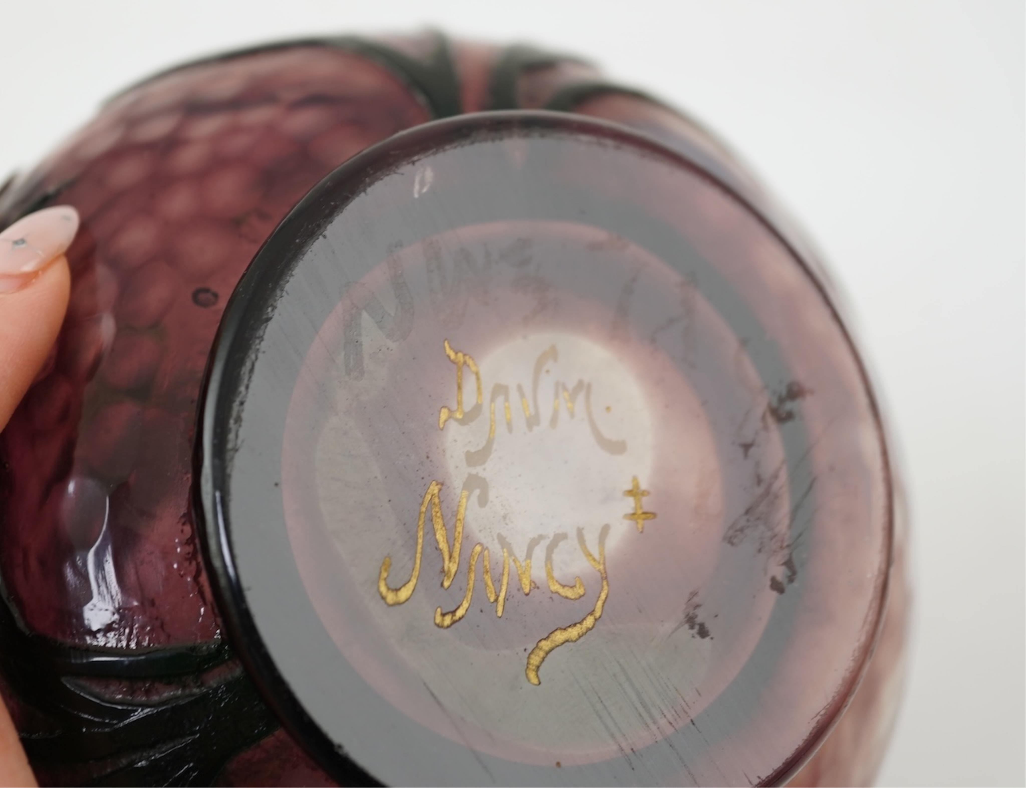 A small Daum Freres cameo glass vase